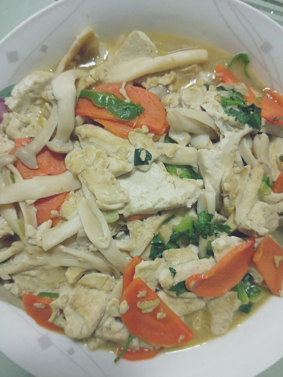 干烧豆腐白玉菇