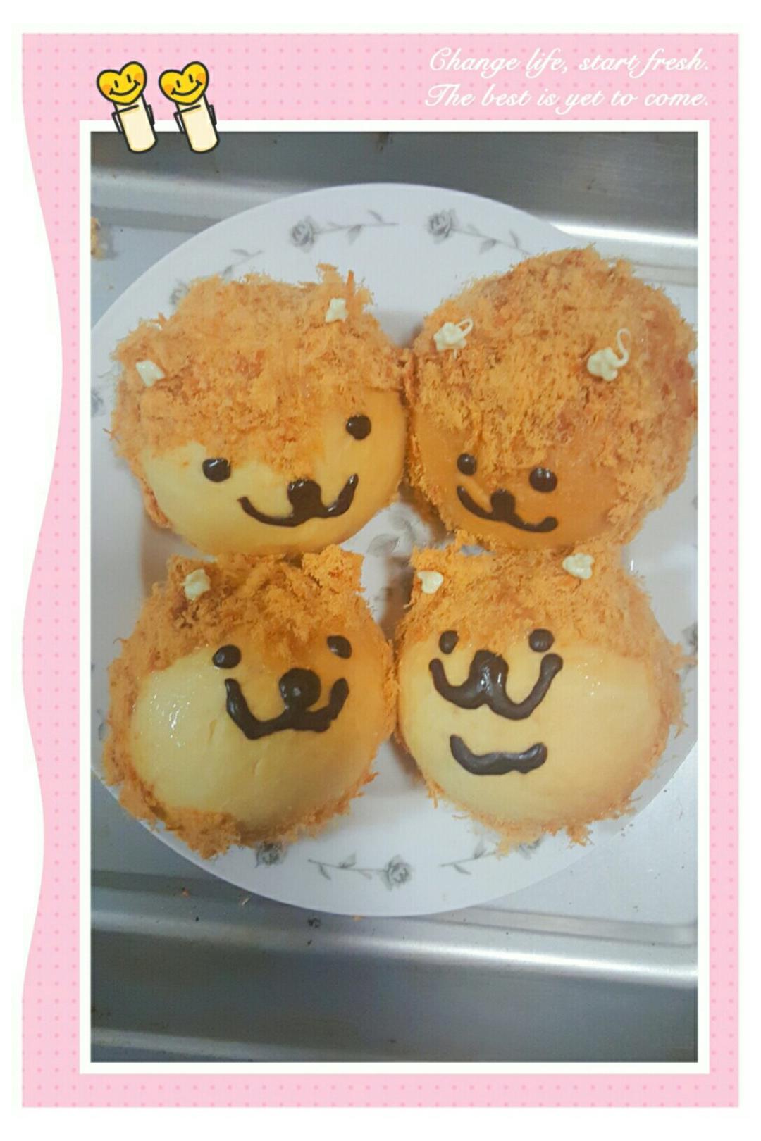 肉松柴犬豆沙面包