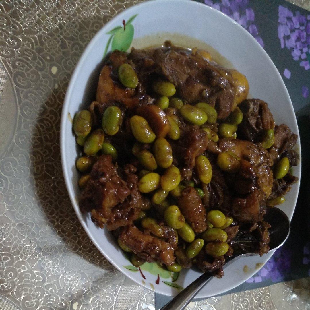毛豆烧鸡