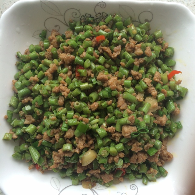 肉沫豆角下饭菜