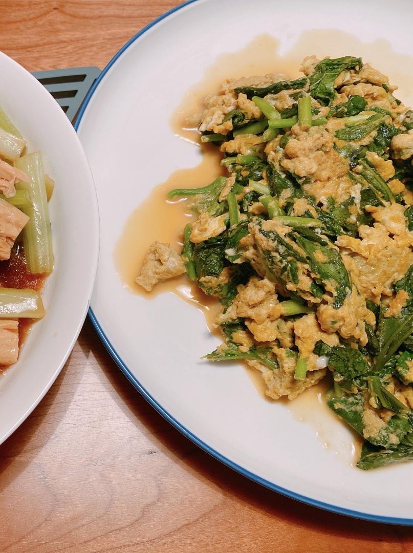 荠菜炒鸡蛋