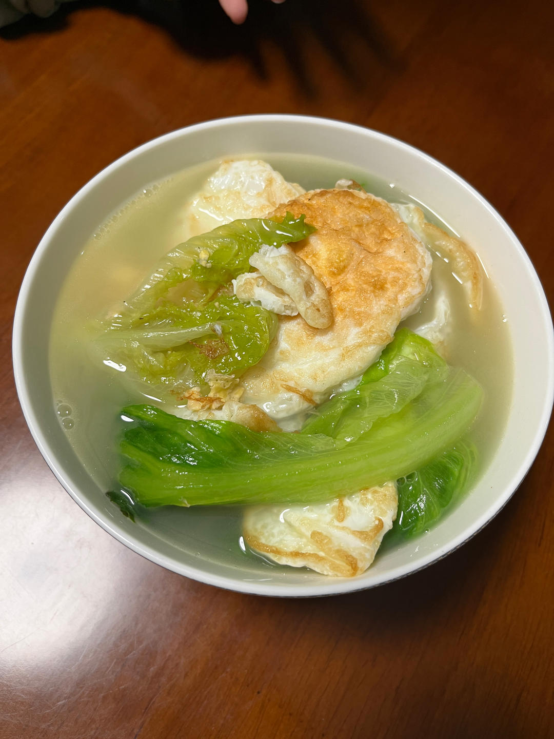 超级刮油掉称的生菜鸡蛋汤