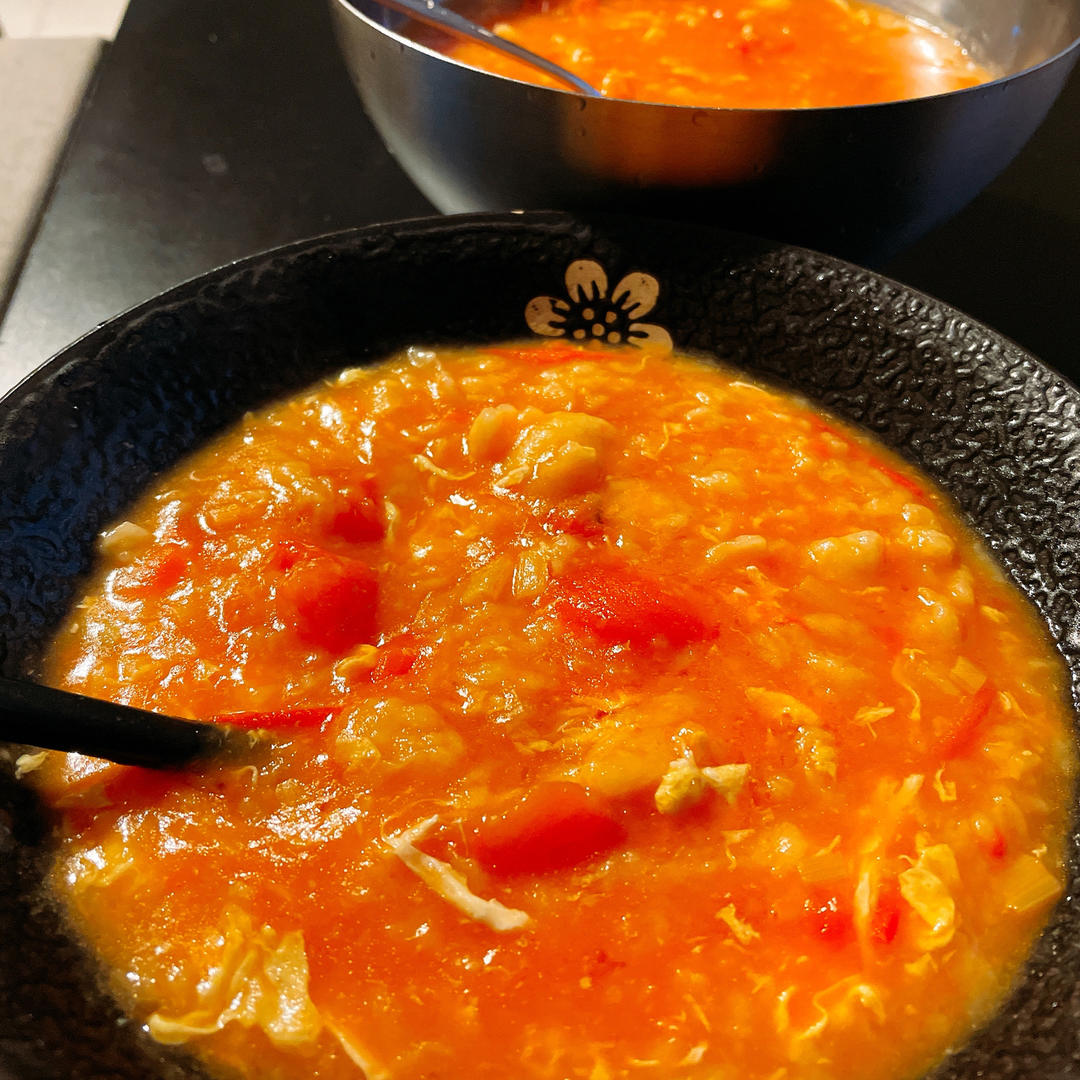 西红柿鸡蛋疙瘩汤