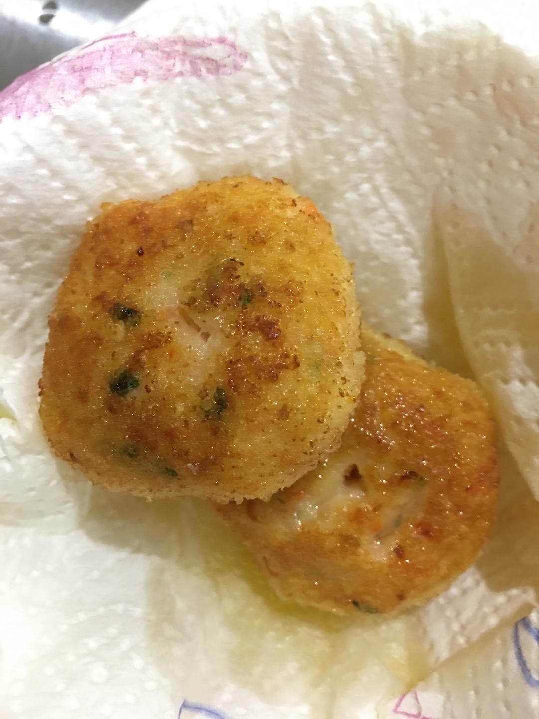 黄金虾饼