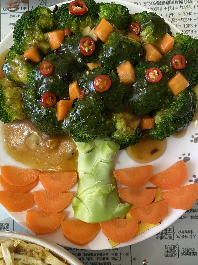 年夜菜之吉祥发财树（辣汁西兰花）