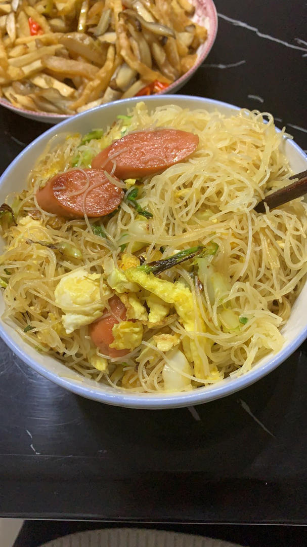 鸡蛋炒米粉，正确泡发干米粉，不碎、不坨、不粘锅、口感Q弹