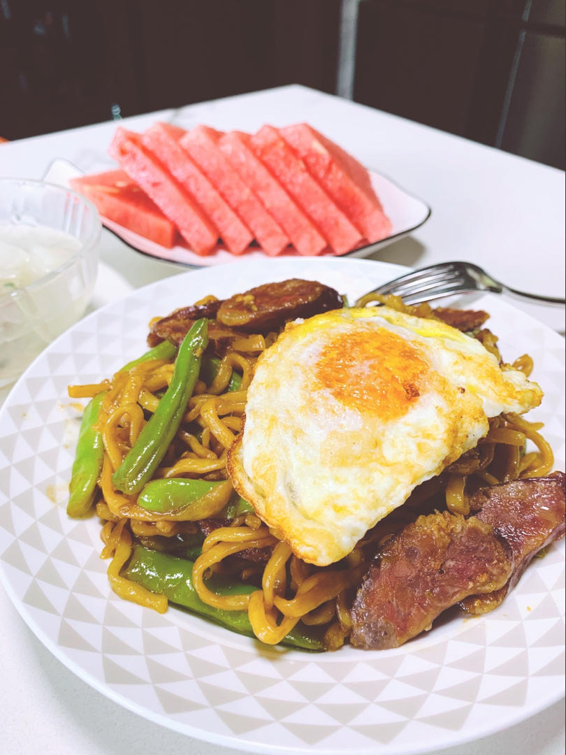 地道老北京扁豆焖面 豆角焖面 太好吃小心吃撑哦