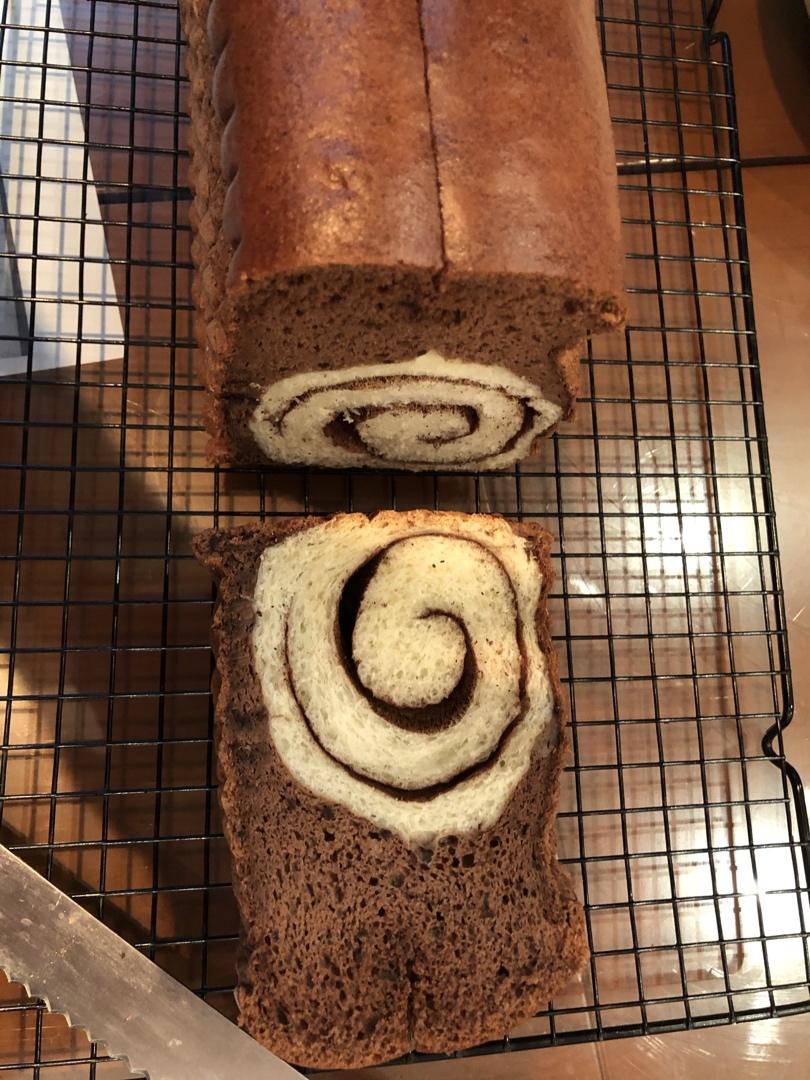 柔软的黑钻吐司🍞可可蛋糕夹牛奶吐司 一箭双雕的美味