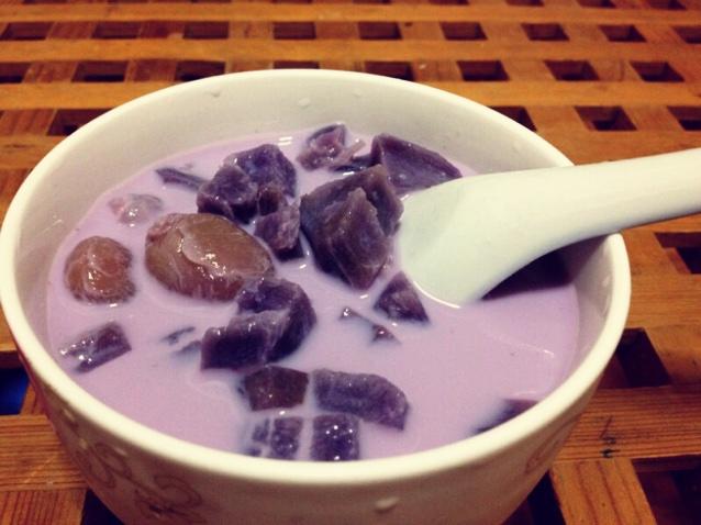 夏日特荐甜品：紫薯牛奶