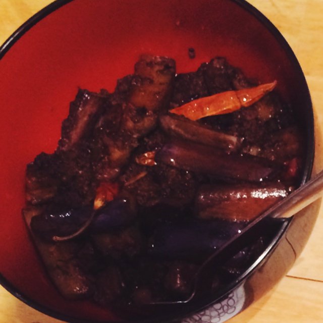 酱香肉末烧茄子