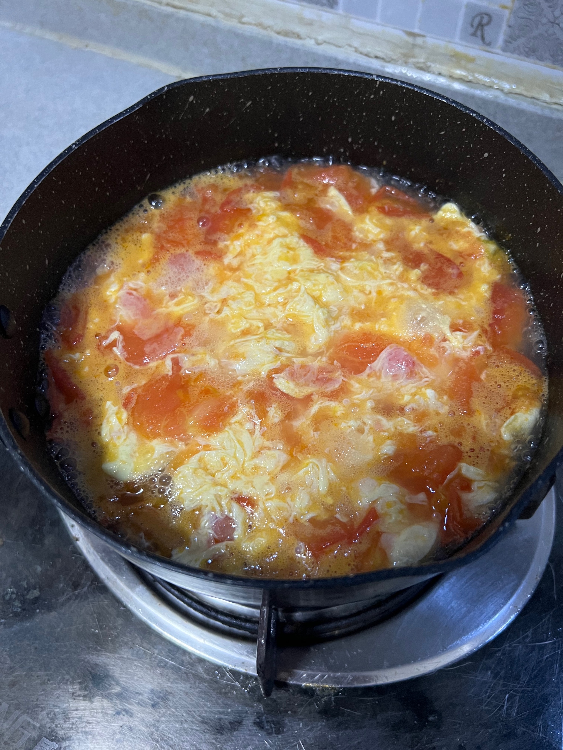 对象连喝三碗‼️西红柿鸡蛋汤的做法 步骤4