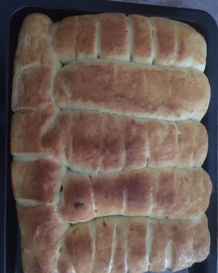 无需面包机🙌徒手揉面🍞豆沙馅排包
