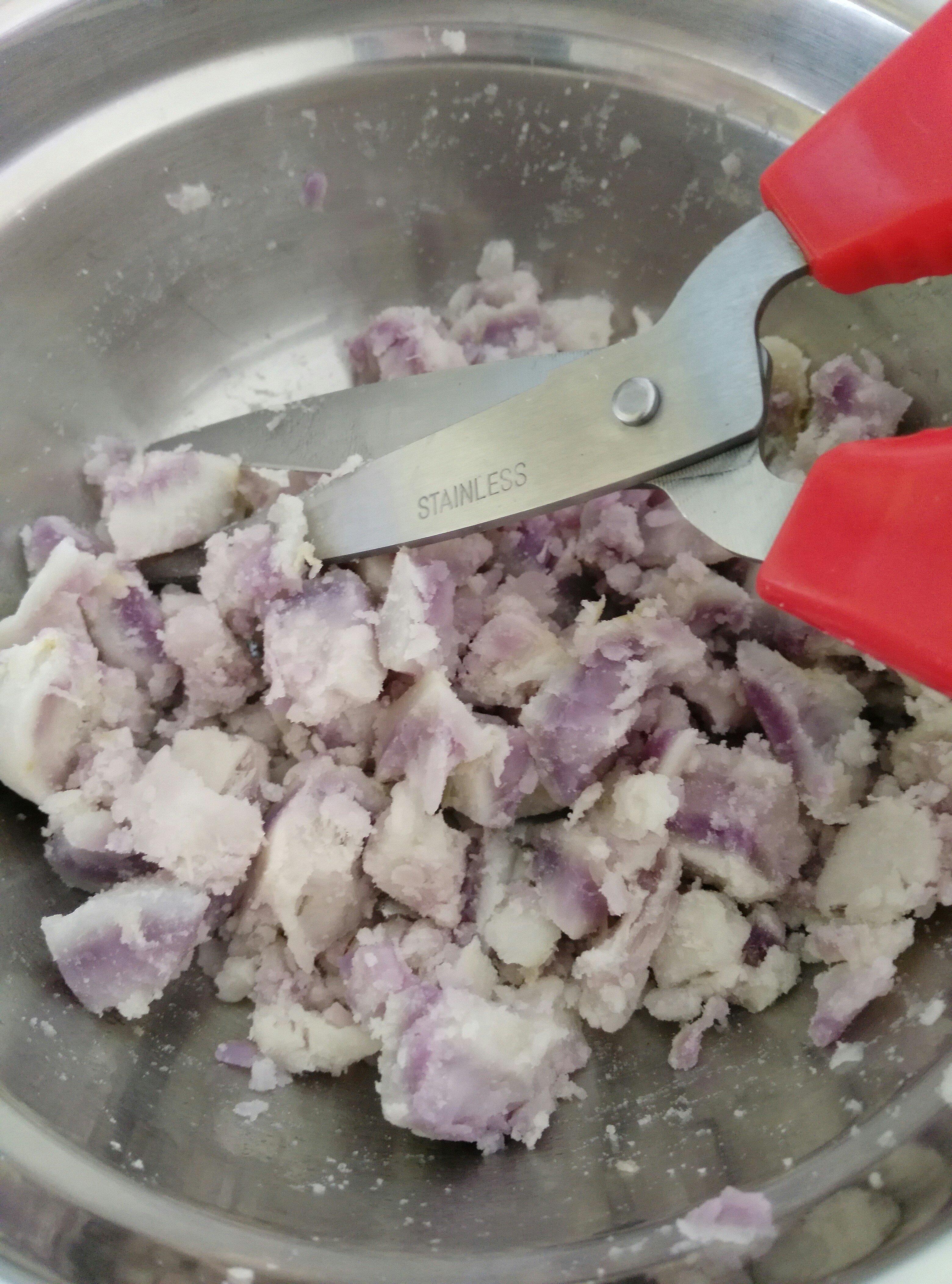 超级懒人版芝士焗紫色番薯的做法 步骤1