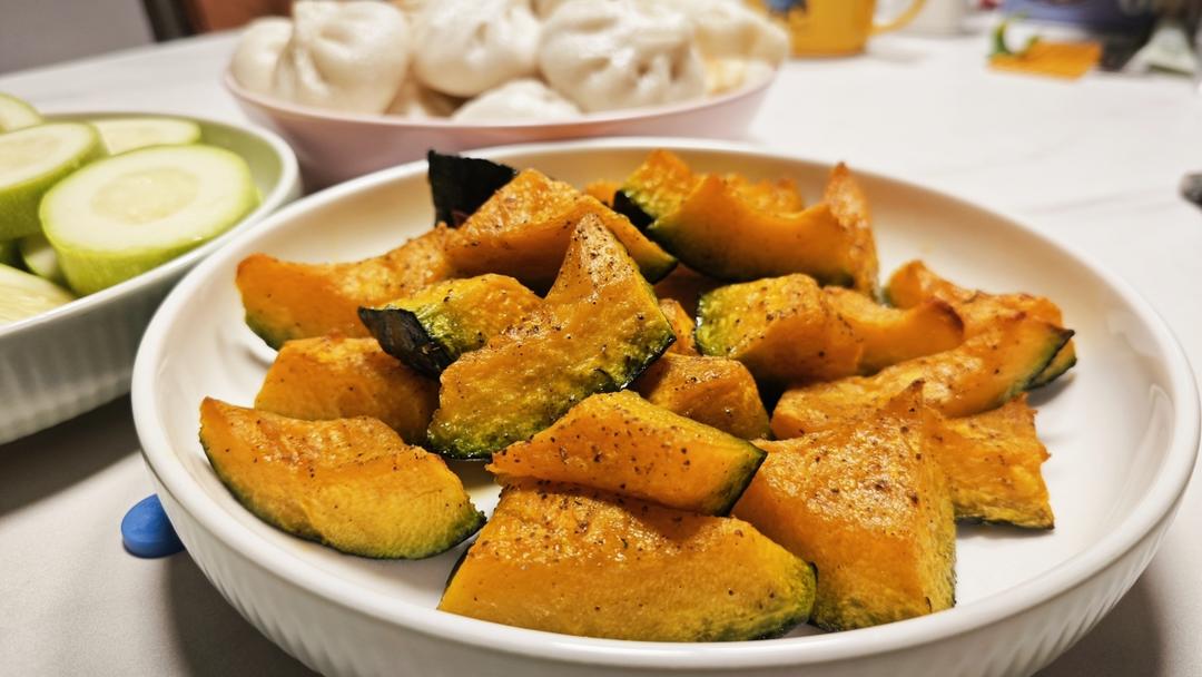 爆好吃❗️低脂烤南瓜！又甜又糯馋哭了
