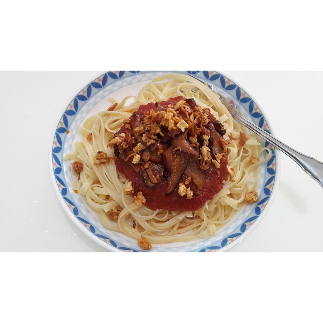 香菇番茄酱意面