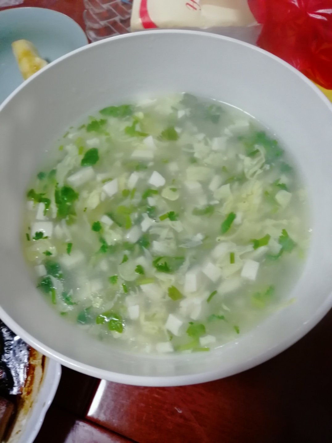 香菜豆腐羹