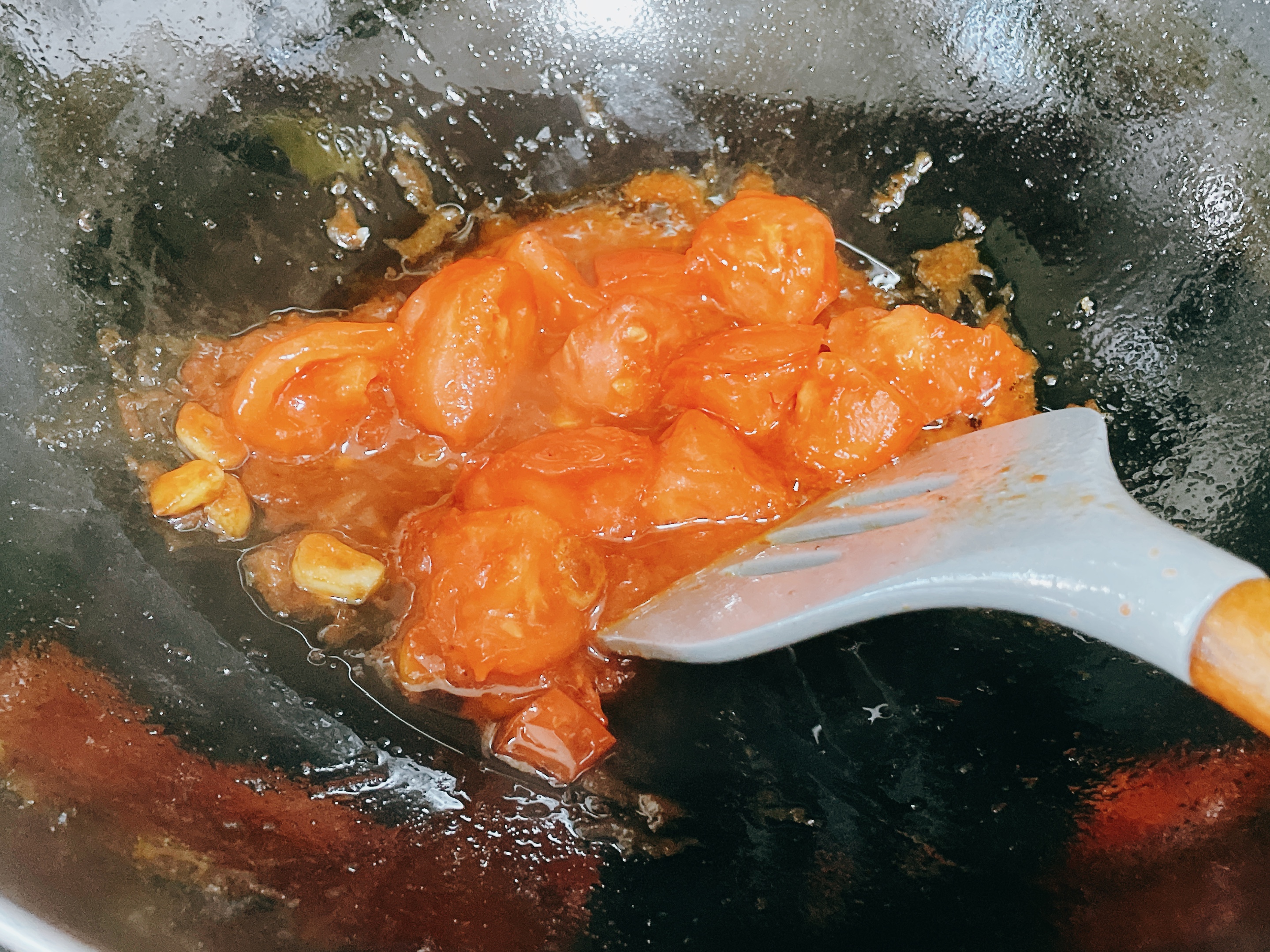 番茄菜花！酸甜美味的低卡掉秤菜的做法 步骤4