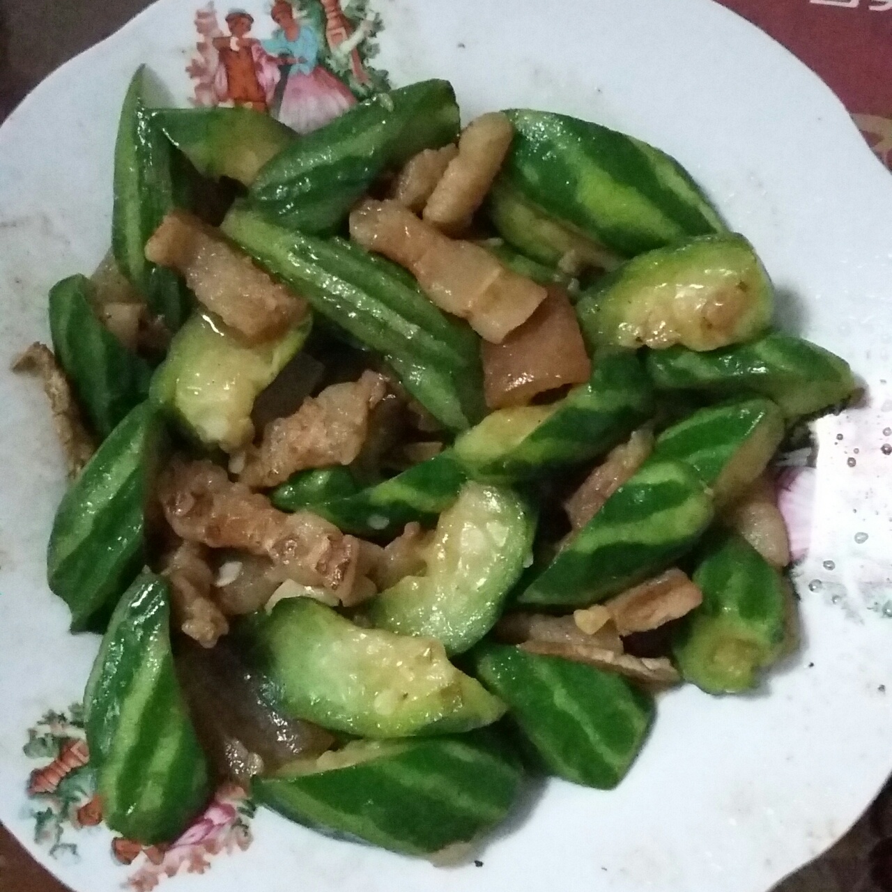 丝瓜炒瘦肉