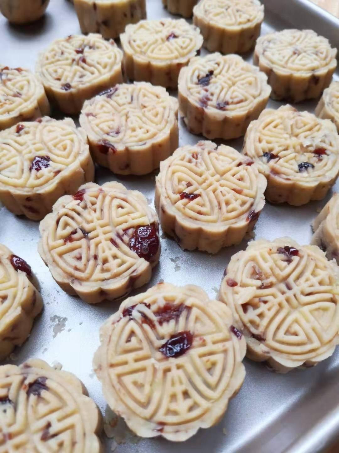 蔓越莓绿豆糕