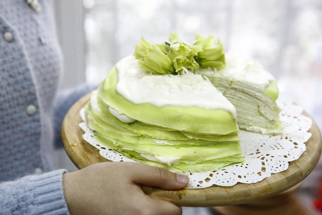 四重椰香斑斓千层蛋糕的做法