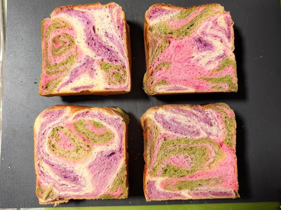 莫奈花园吐司｜附四股辫编法