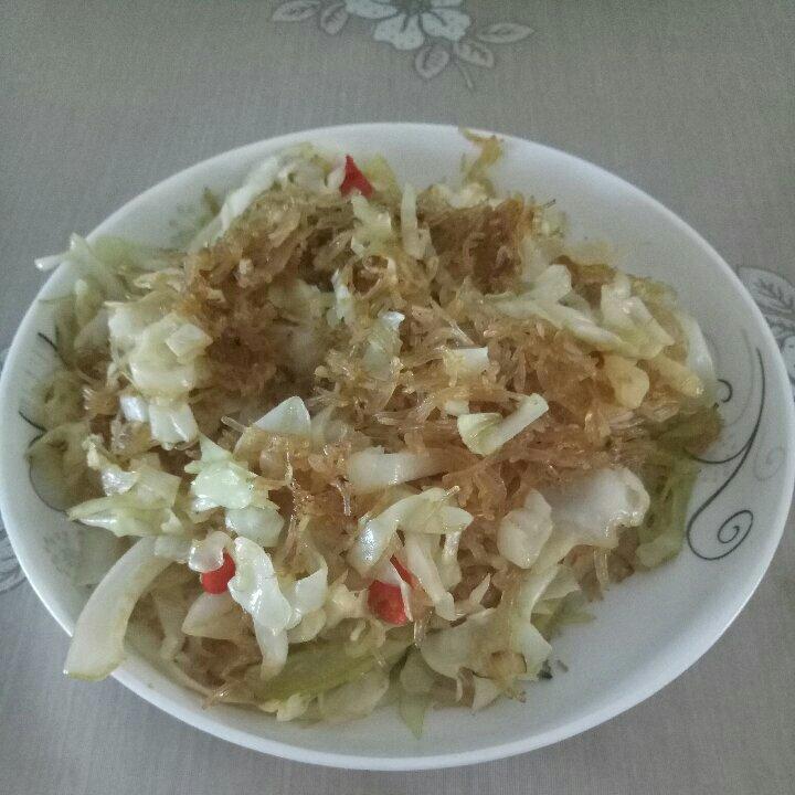 卷心菜炒粉丝 Glass noodles with Cabbage