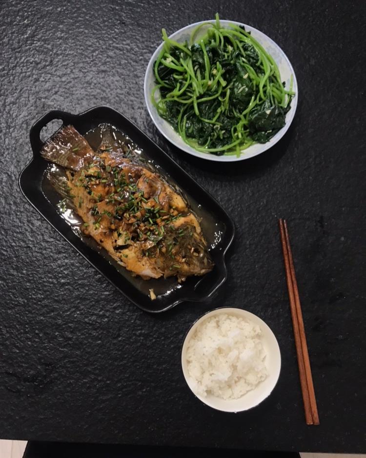 豆豉红烧鱼