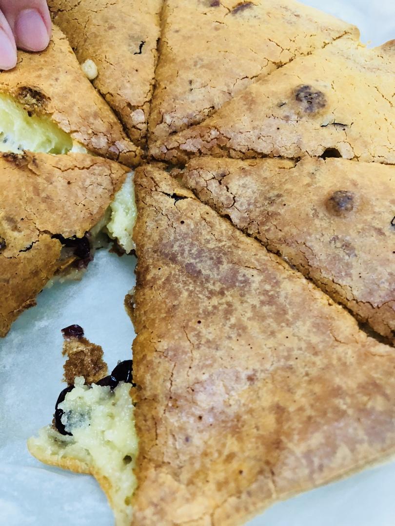 无需揉面‼️只要拌一拌就能做酥掉渣‼️好吃到爆的蔓越莓烤年糕‼