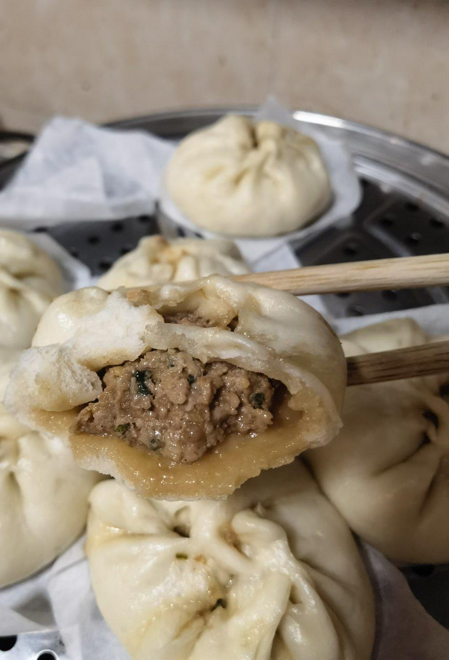 肖小鱼儿做的鲜肉包～一次发酵 巨好吃的肉馅