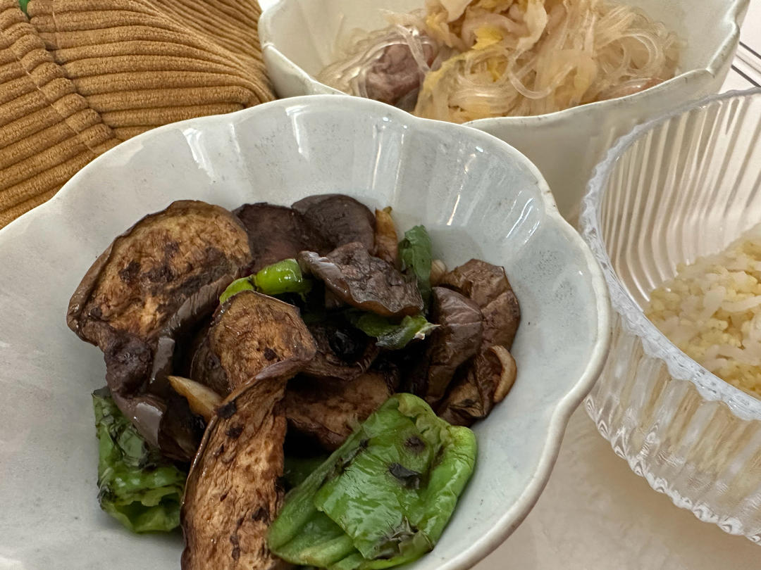 少油版｜虎皮辣椒炒茄子🍆｜超级下饭
