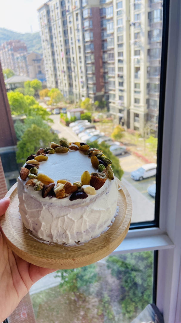 坚果芋泥奶油蛋糕