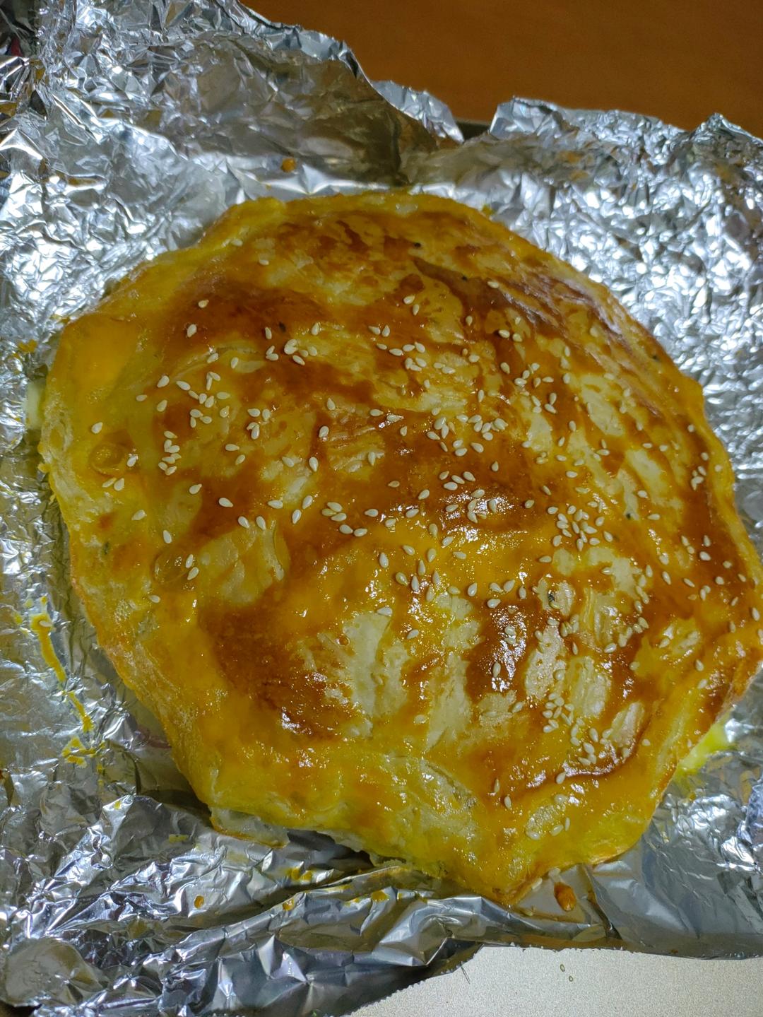 手抓饼版芝士爆浆😍红薯酥🍠|免揉面