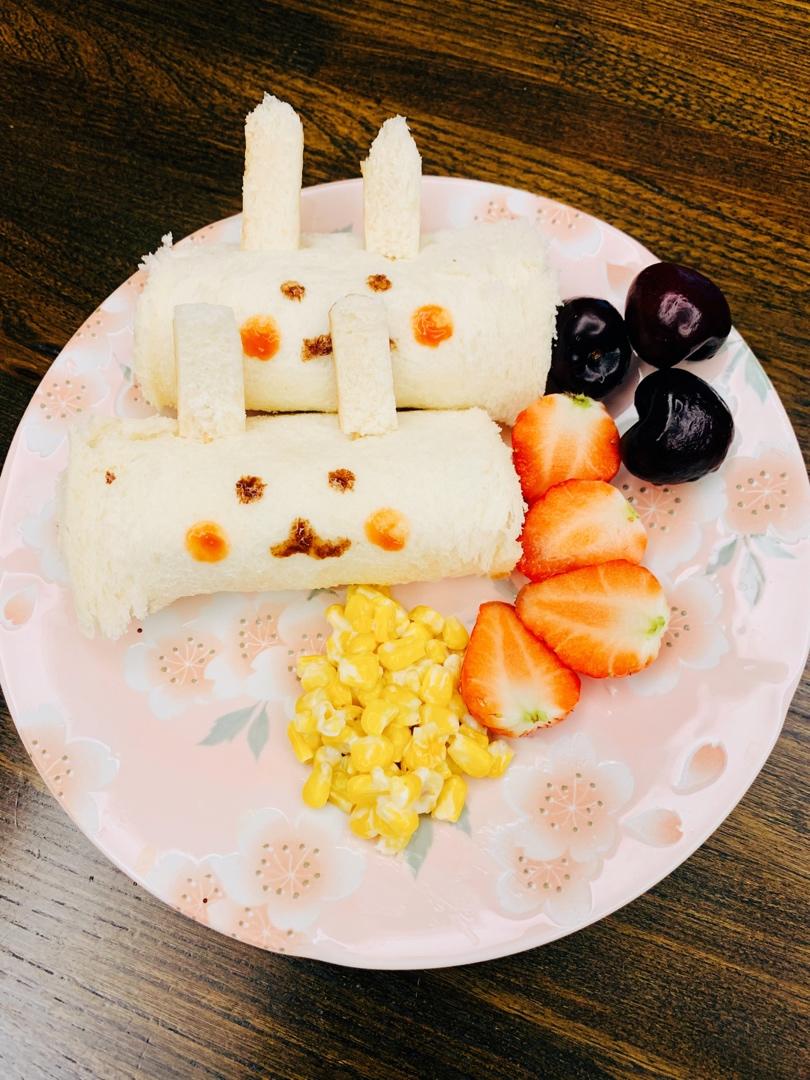 儿童早餐，兔子吐司，六一早餐必备
