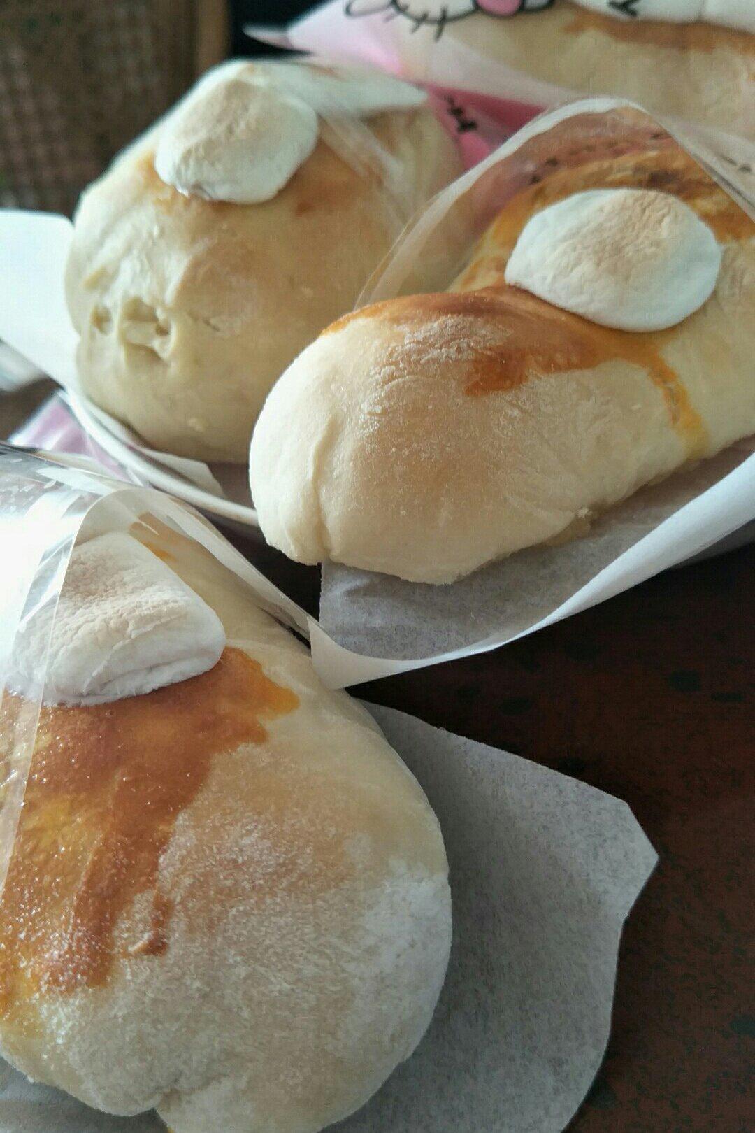 7010纯妈妈做的棉花糖面包