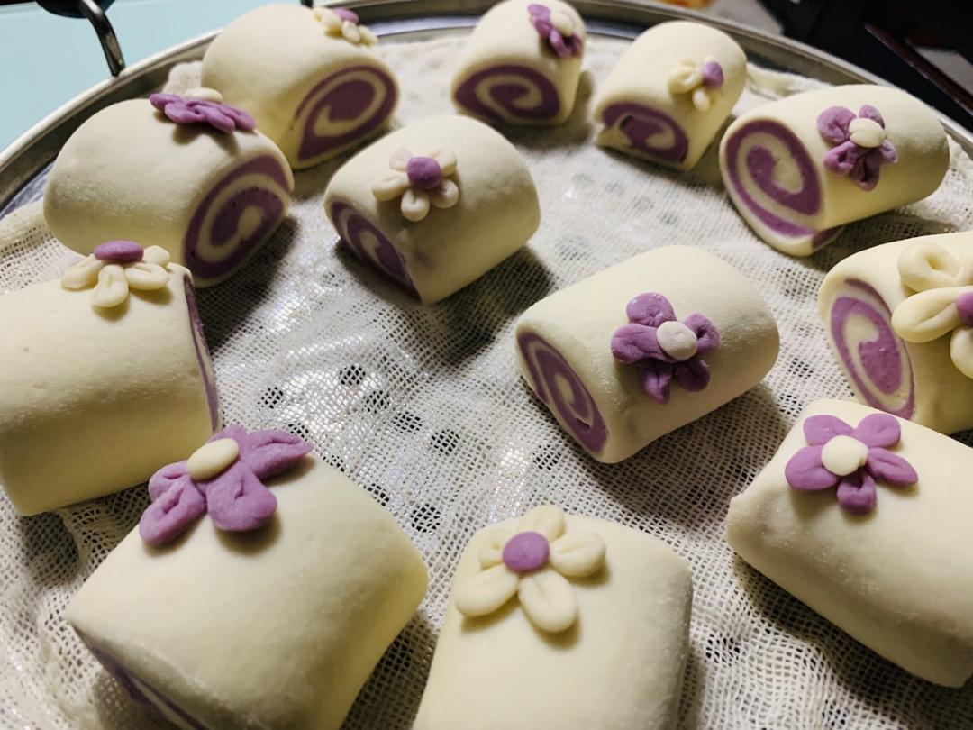 颜值担当：紫薯双色馒头