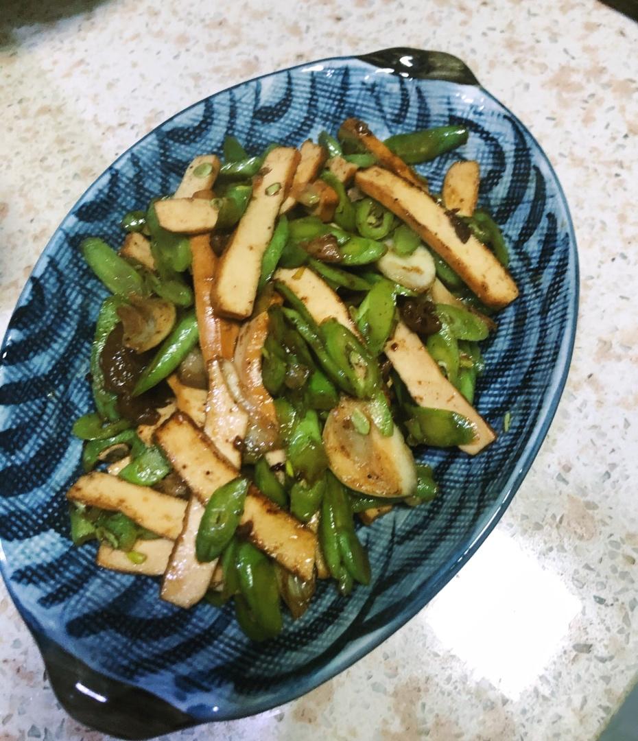 豆干炒豆角