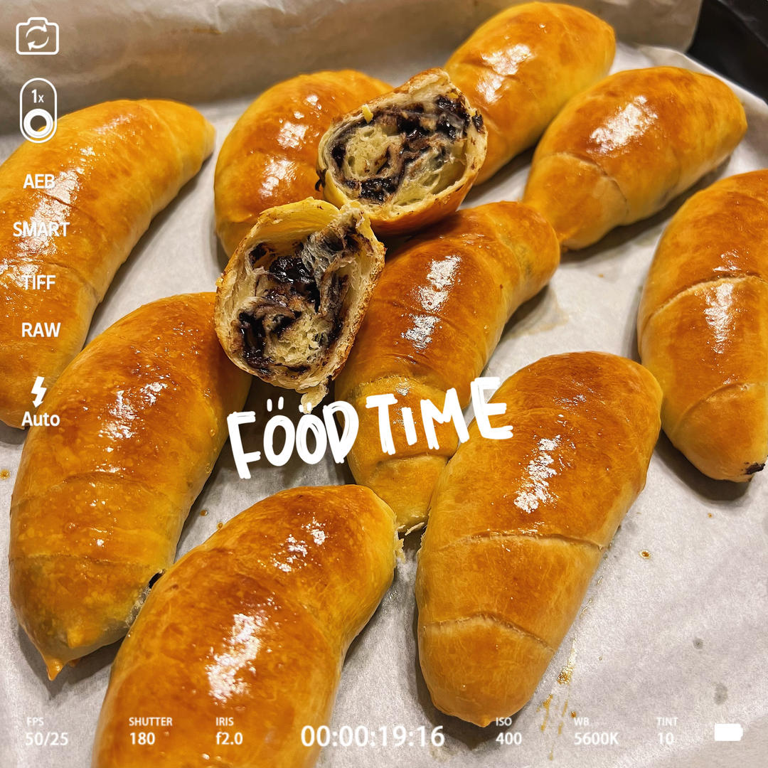 黄油面包卷（红豆陷）超级松软