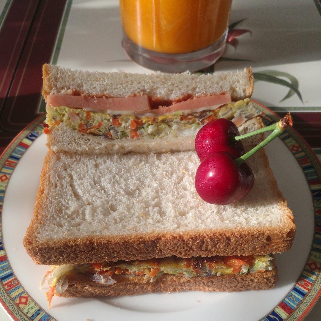 <韩国街边小吃同款>韩式早餐三明治