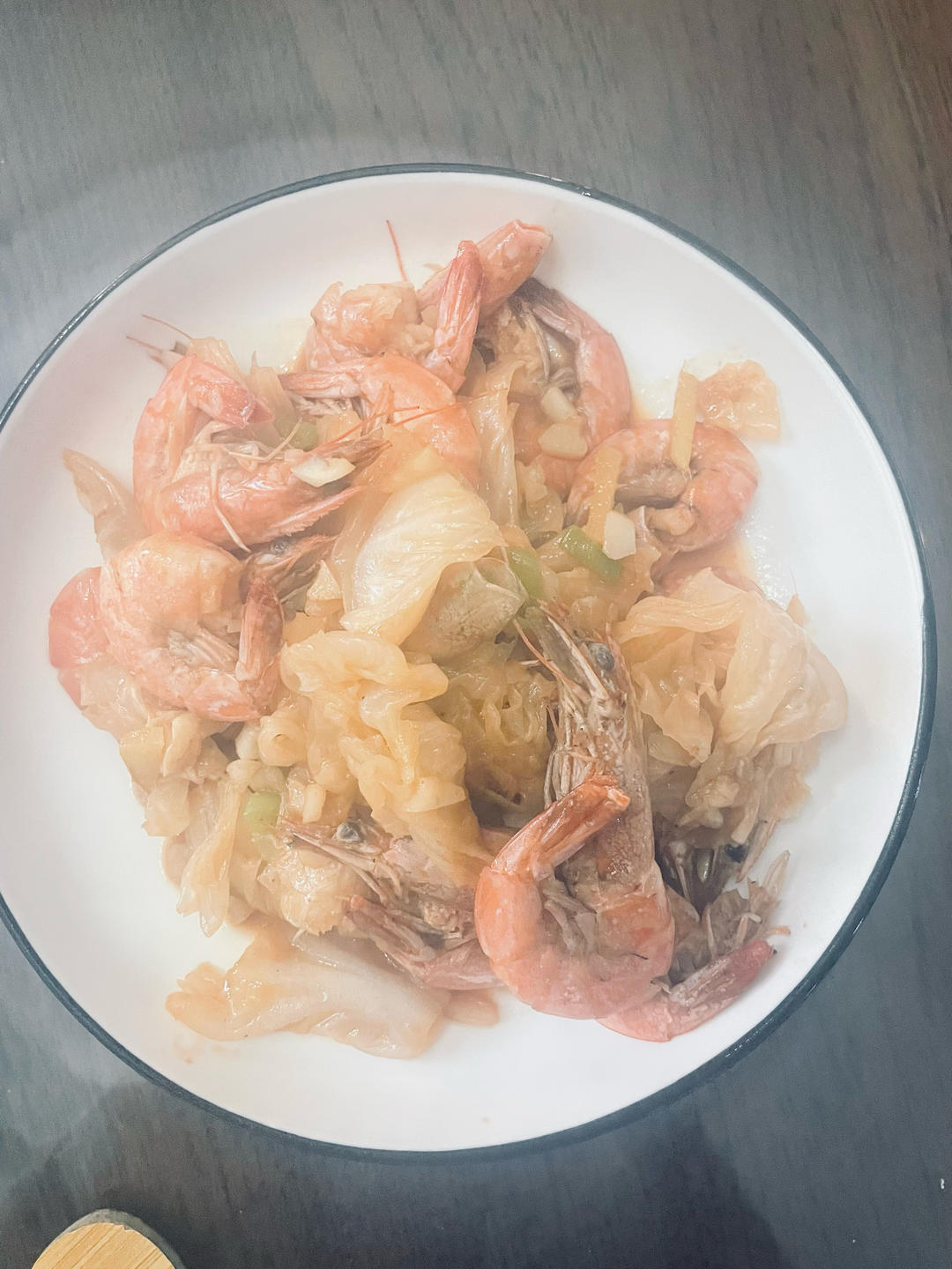 大虾炒白菜