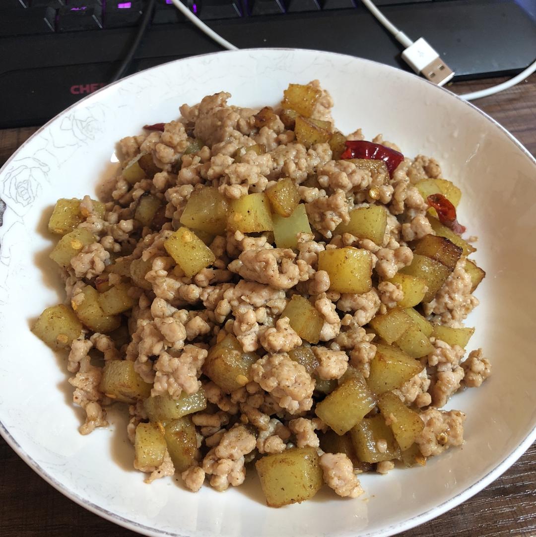 孜然肉末土豆