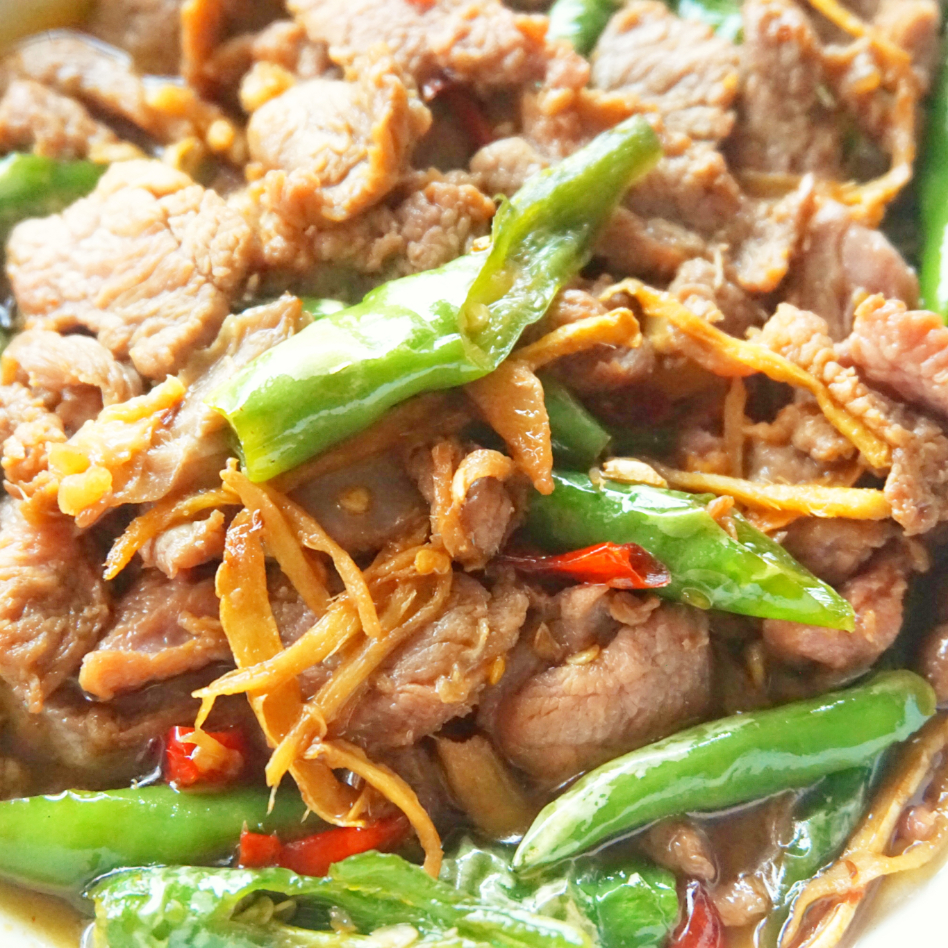 妙音sama做的青椒炒羊肉