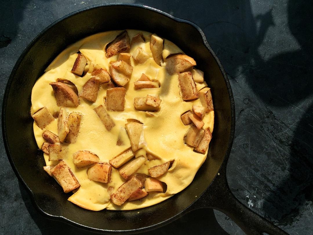肉桂苹果全麦Dutch Baby（低热量大满足）