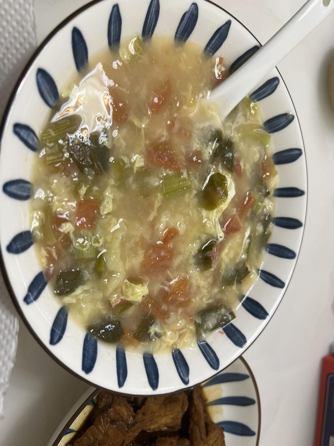 西红柿鸡蛋疙瘩汤