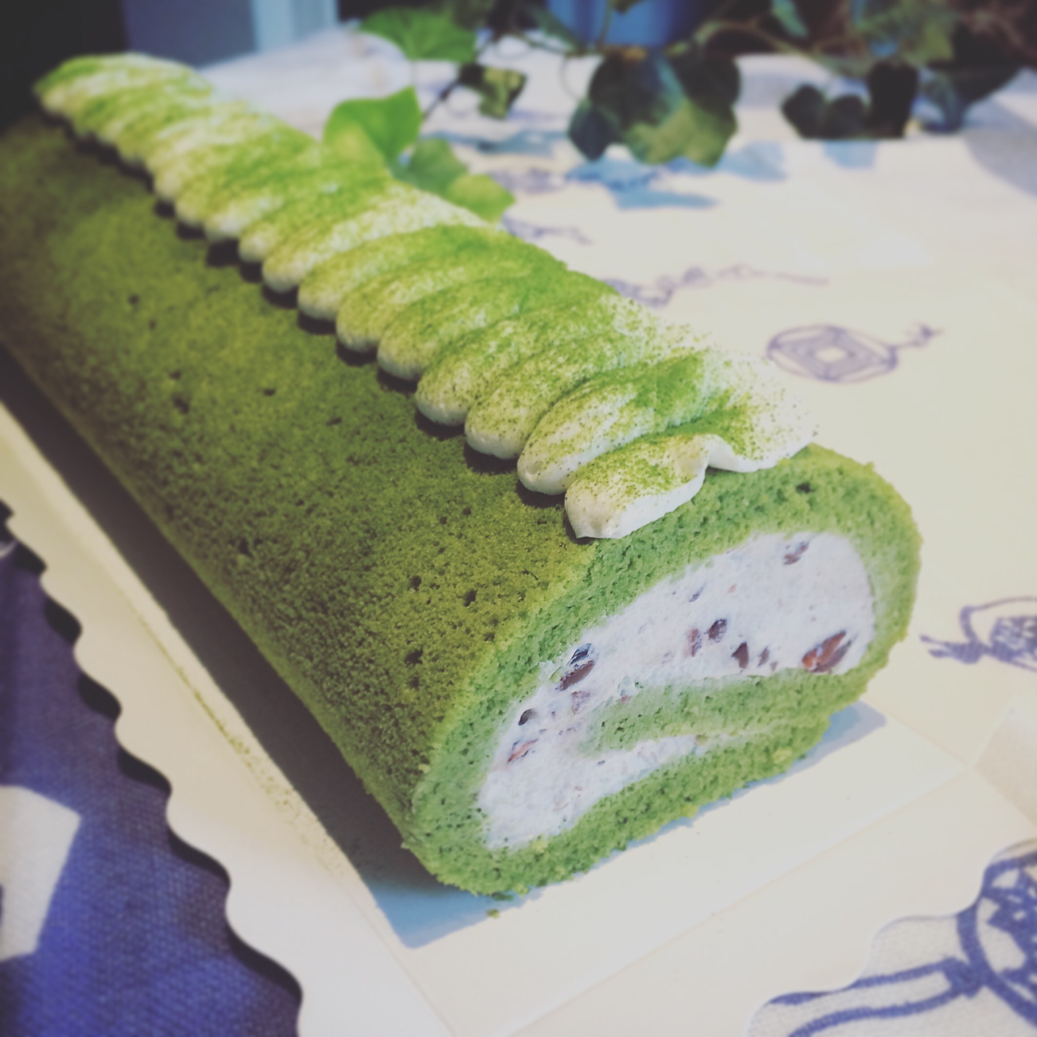 抹茶戚风蛋糕卷