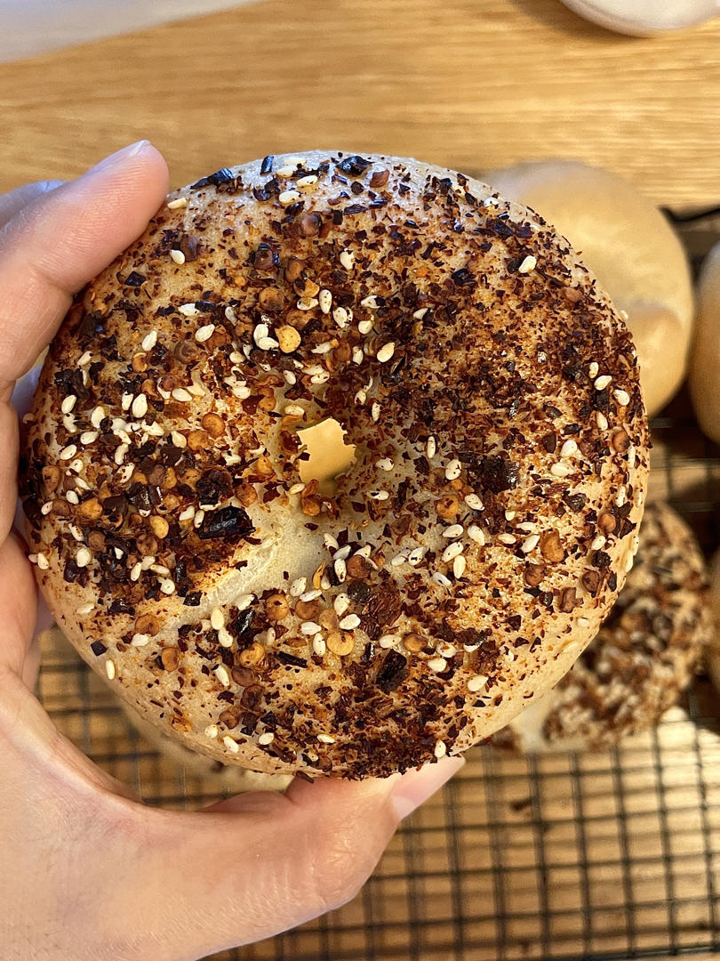 🥯全麦麻辣香肠贝果｜快手易做｜无需手套膜｜无需长时间发酵