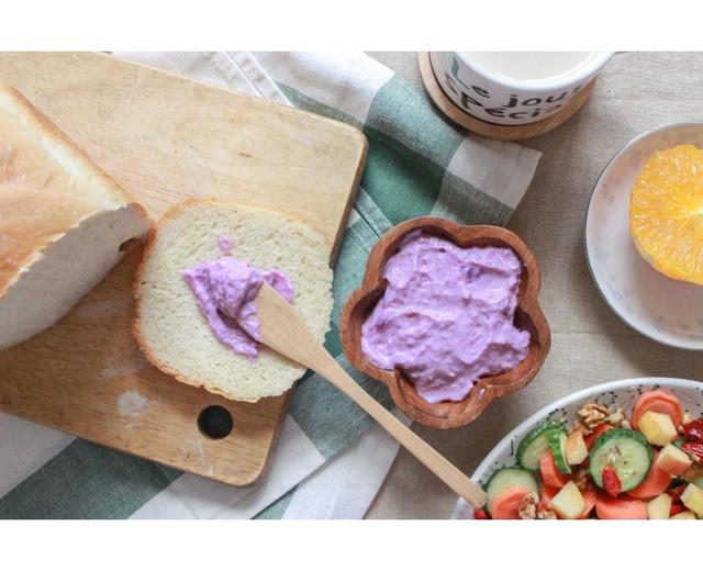 健康无负担紫薯口味豆腐奶油抹酱的做法