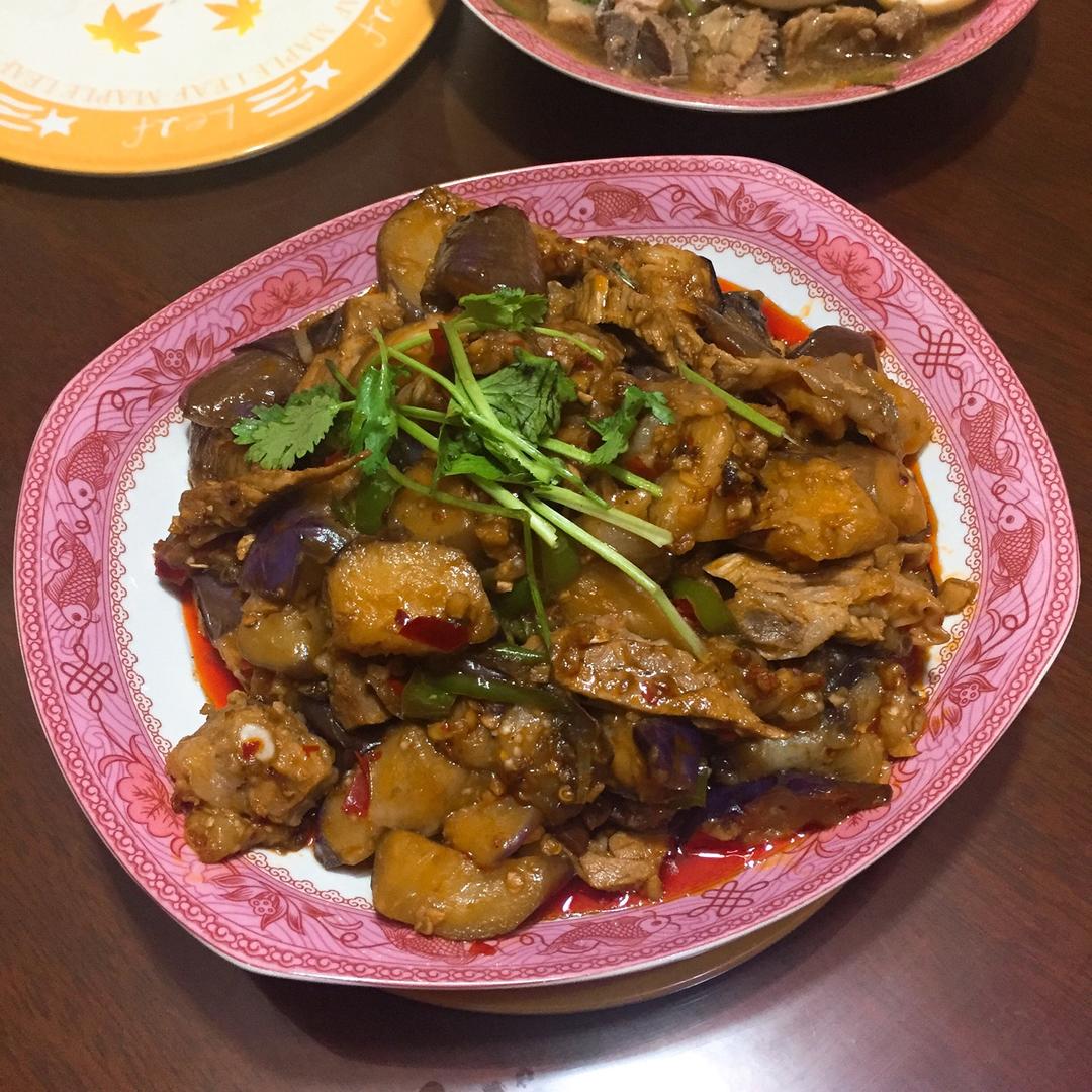 红烧肉沫茄子