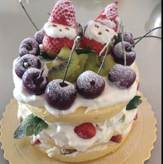 圣诞呆萌裸蛋糕