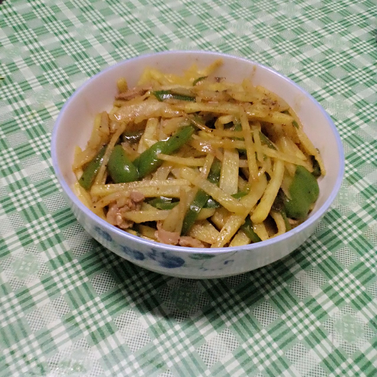 土豆青椒炒肉片