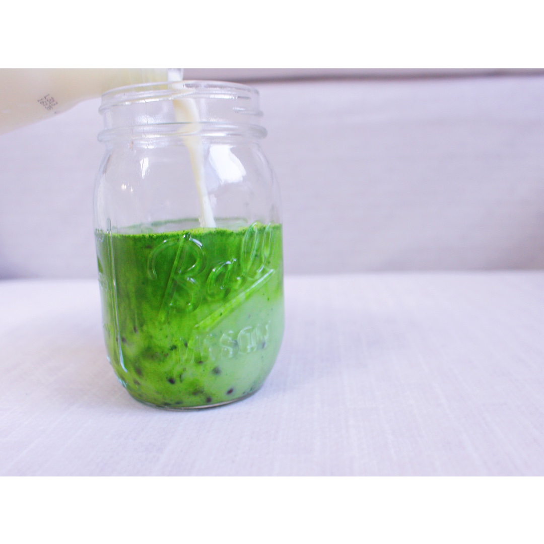 【夏日快手饮品】抹茶红豆冰拿铁
